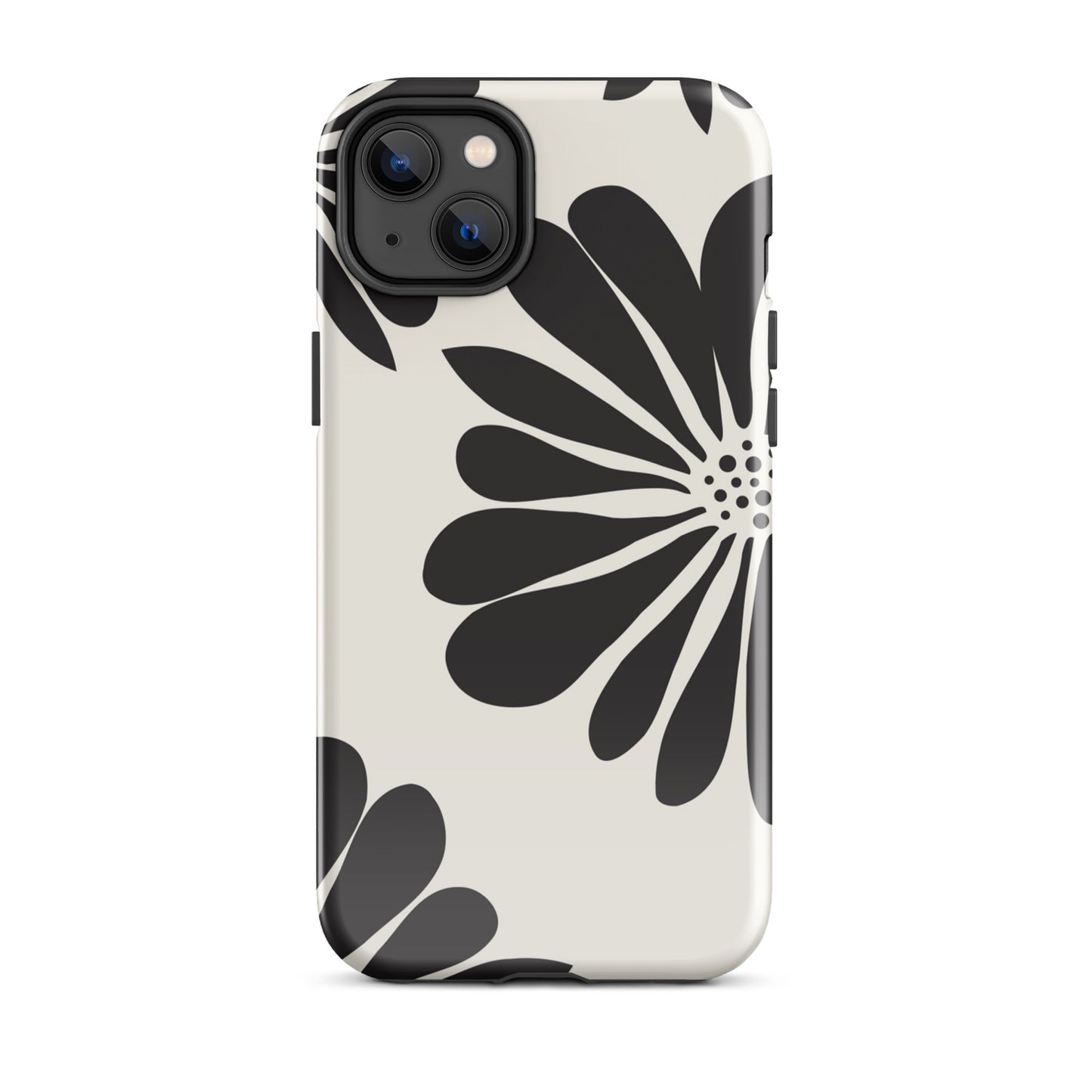 Tough Case for iPhone® Flowers Black & White