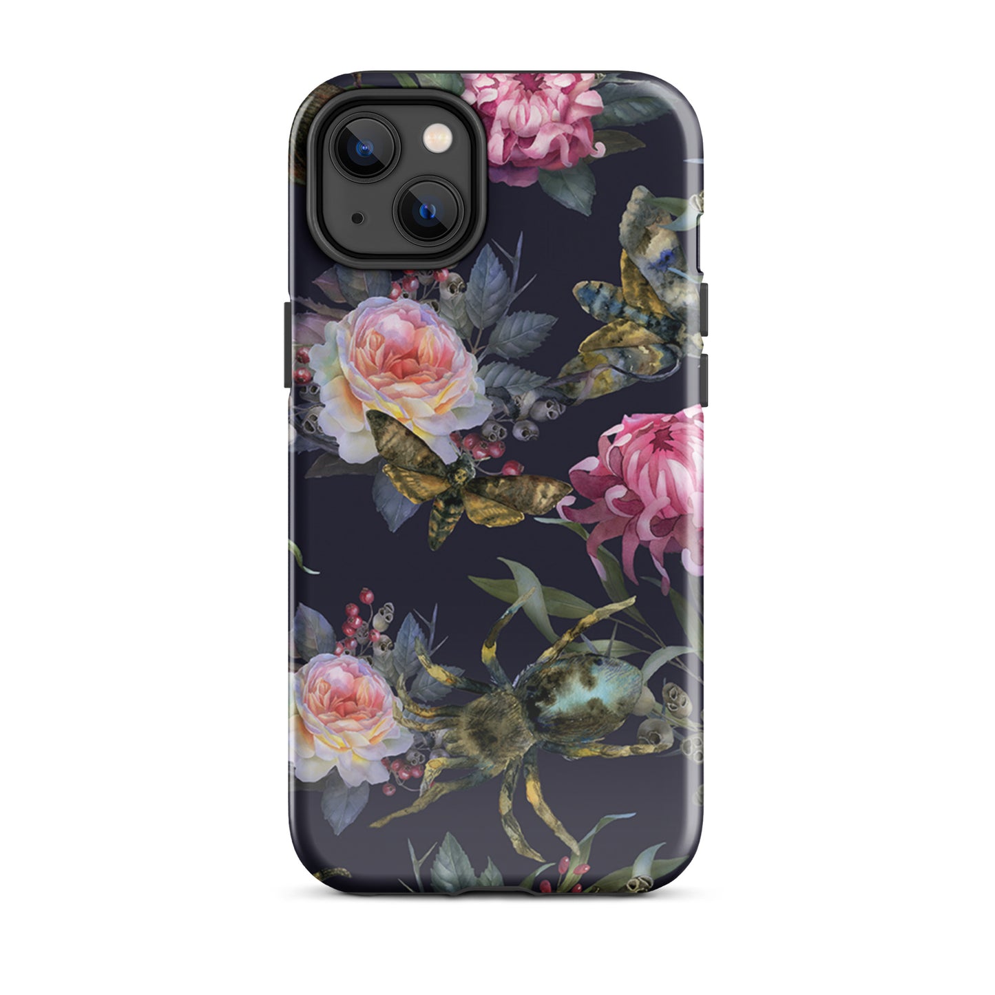 Tough Case for iPhone® Flowers and Spiders