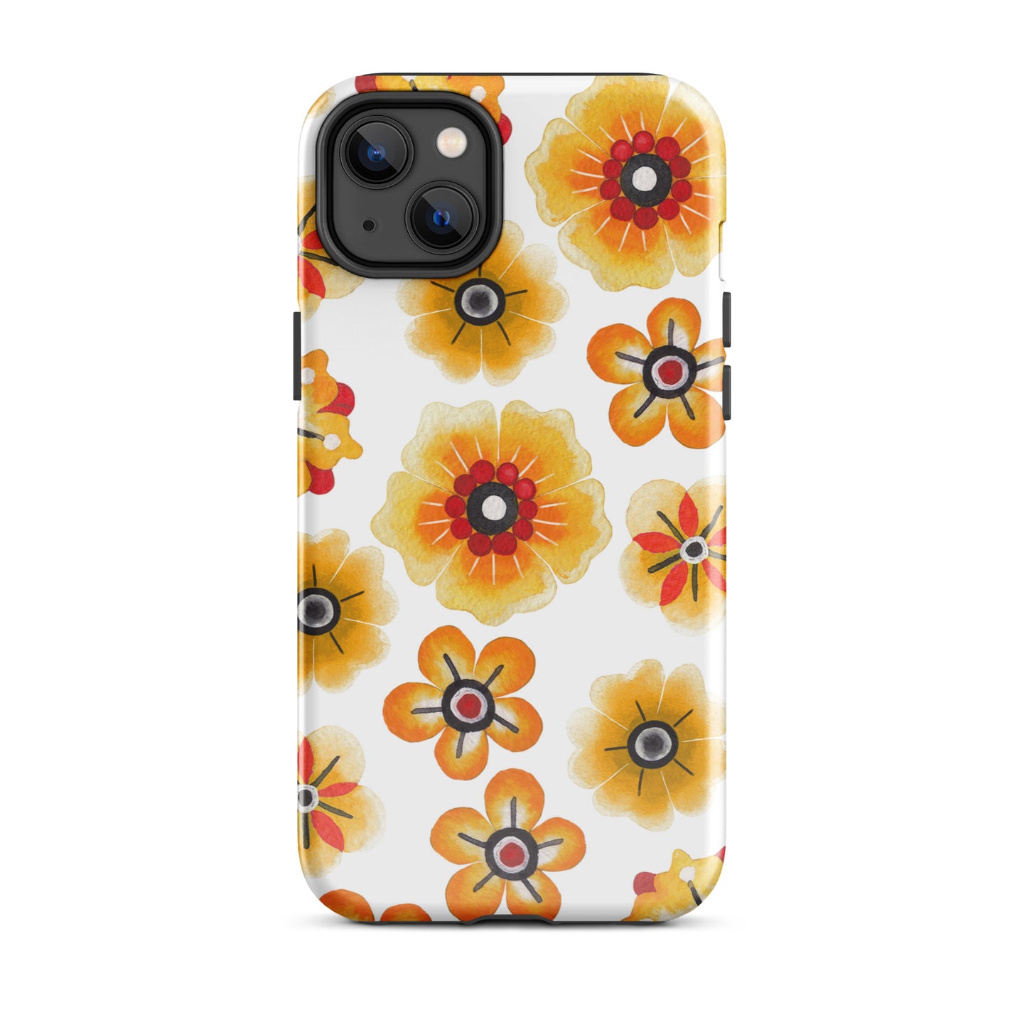 Tough Case for iPhone® Orange Flowers