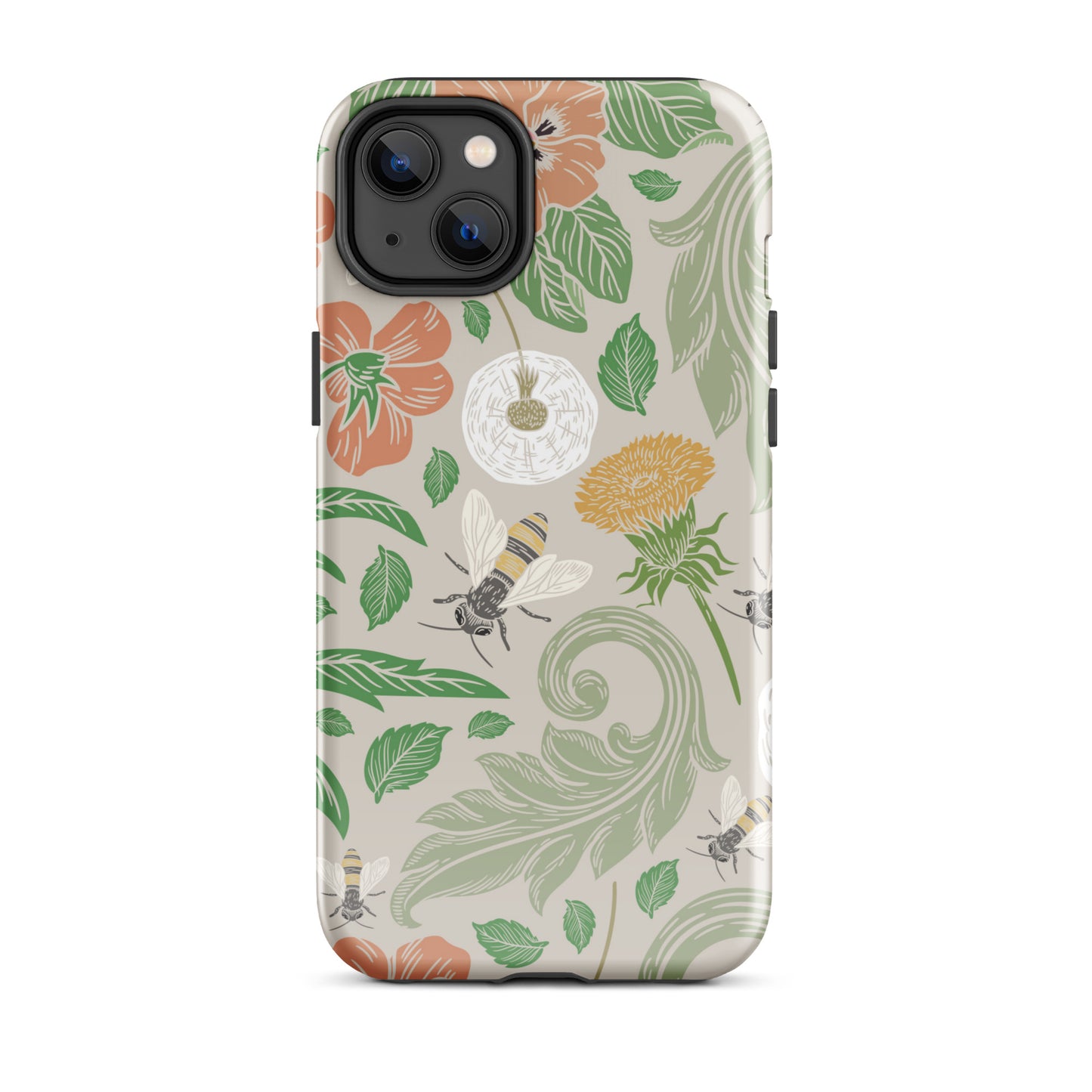 Tough Case for iPhone® Floral Bees