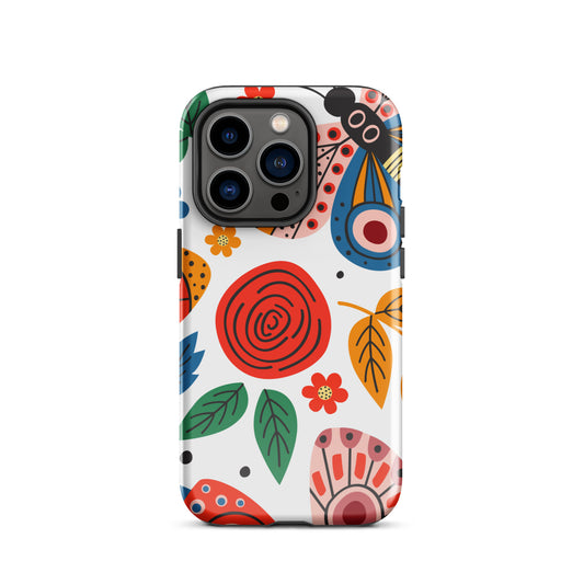 Tough Case for iPhone® Colorful moth