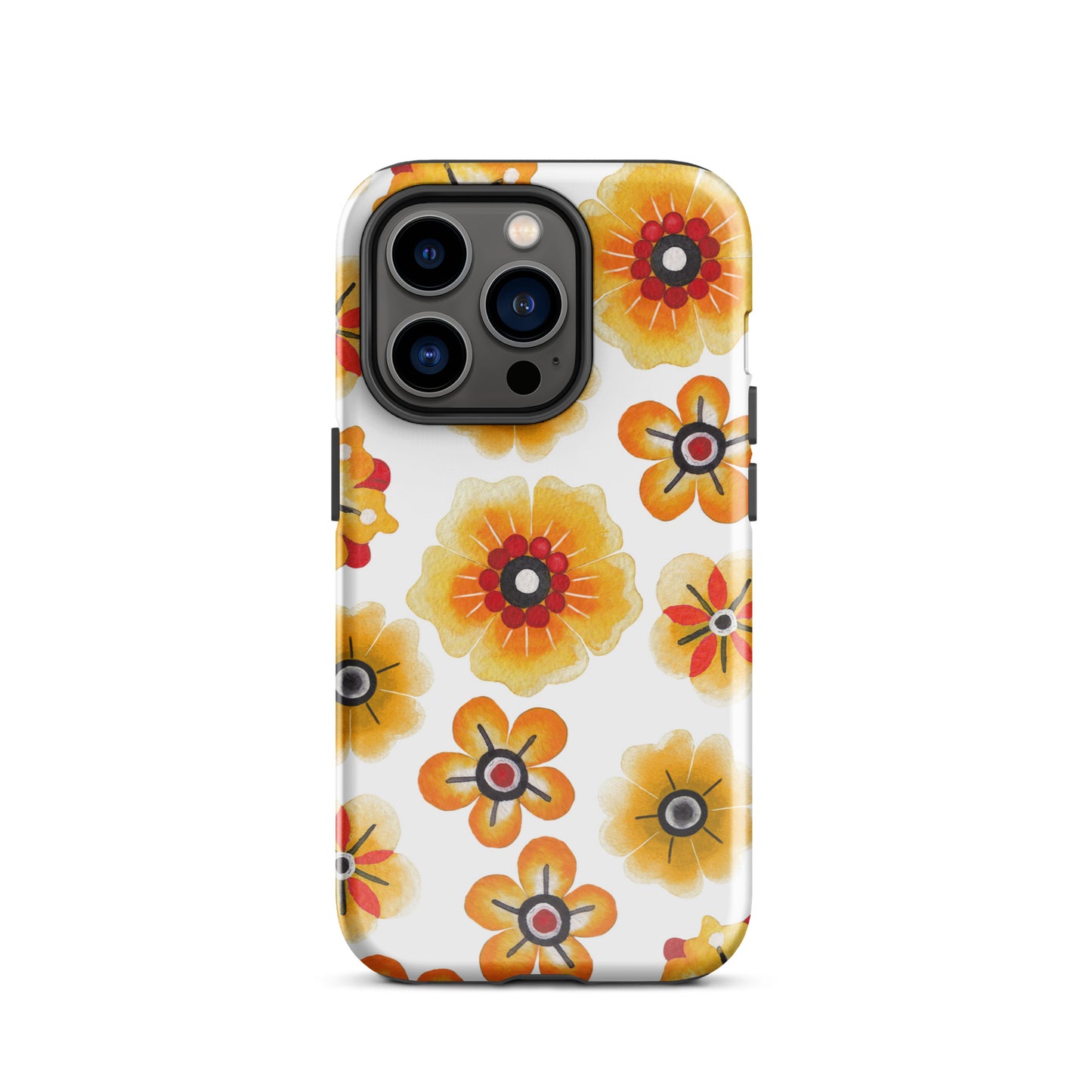 Tough Case for iPhone® Orange Flowers