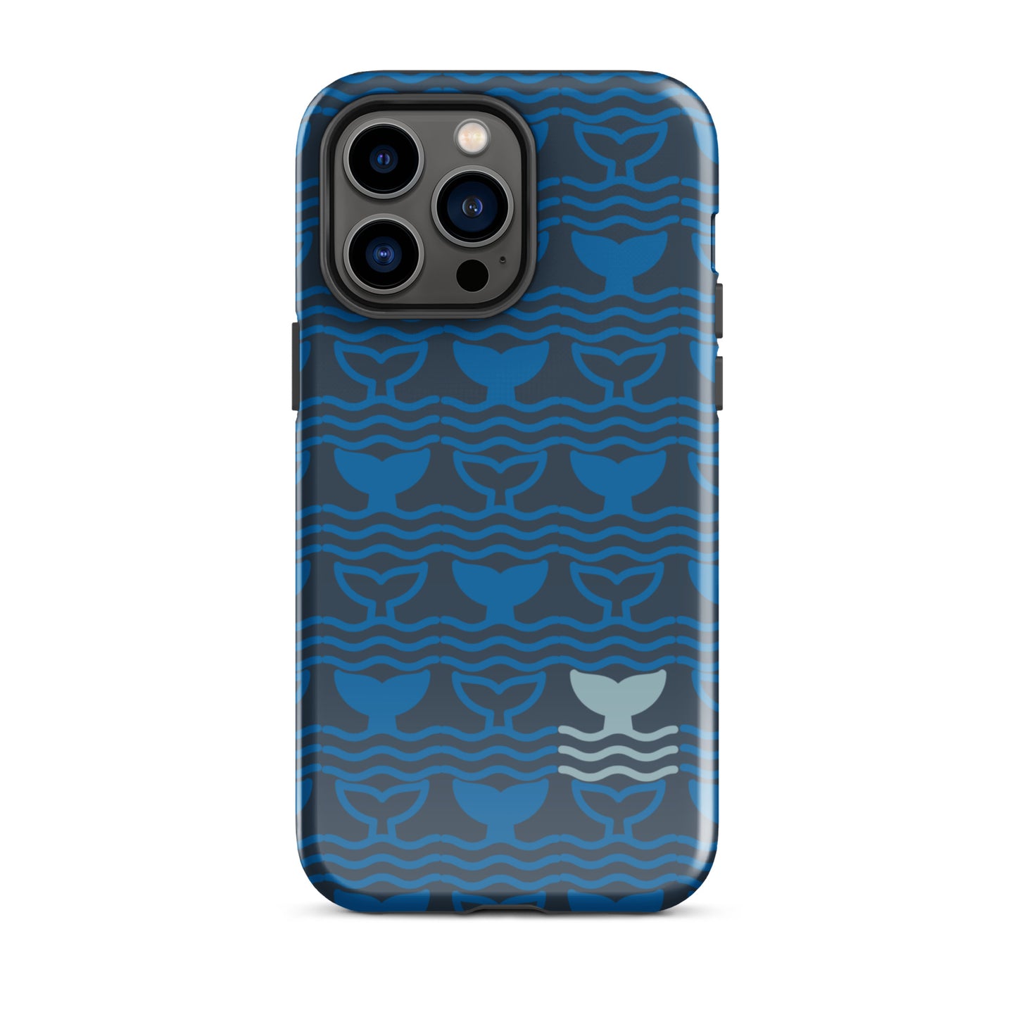 Tough Case for iPhone® Whale Tail Fins Blue