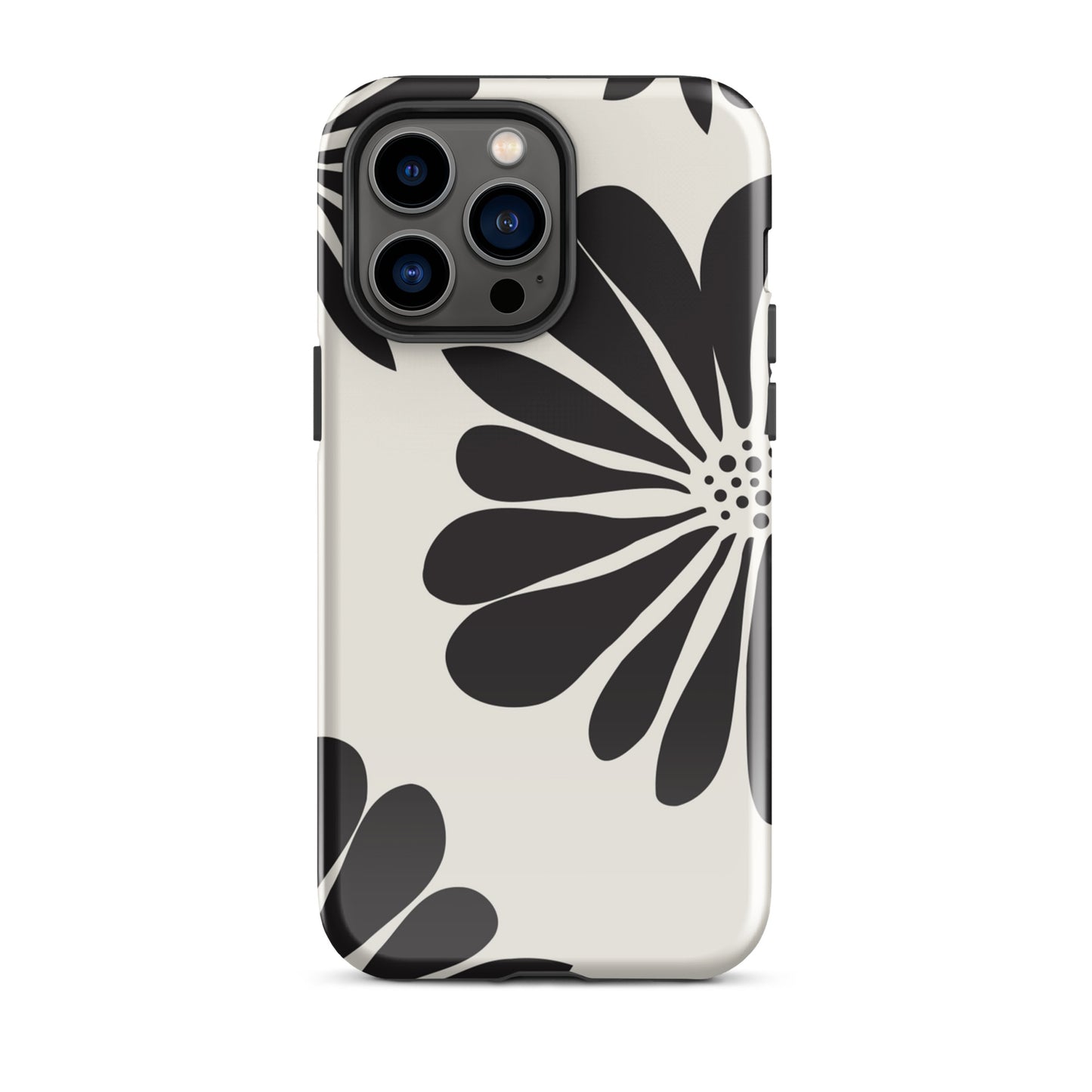 Tough Case for iPhone® Flowers Black & White