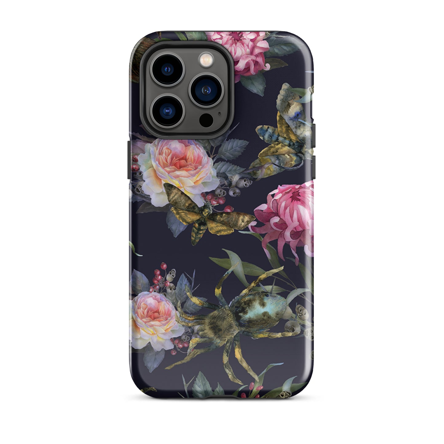 Tough Case for iPhone® Flowers and Spiders