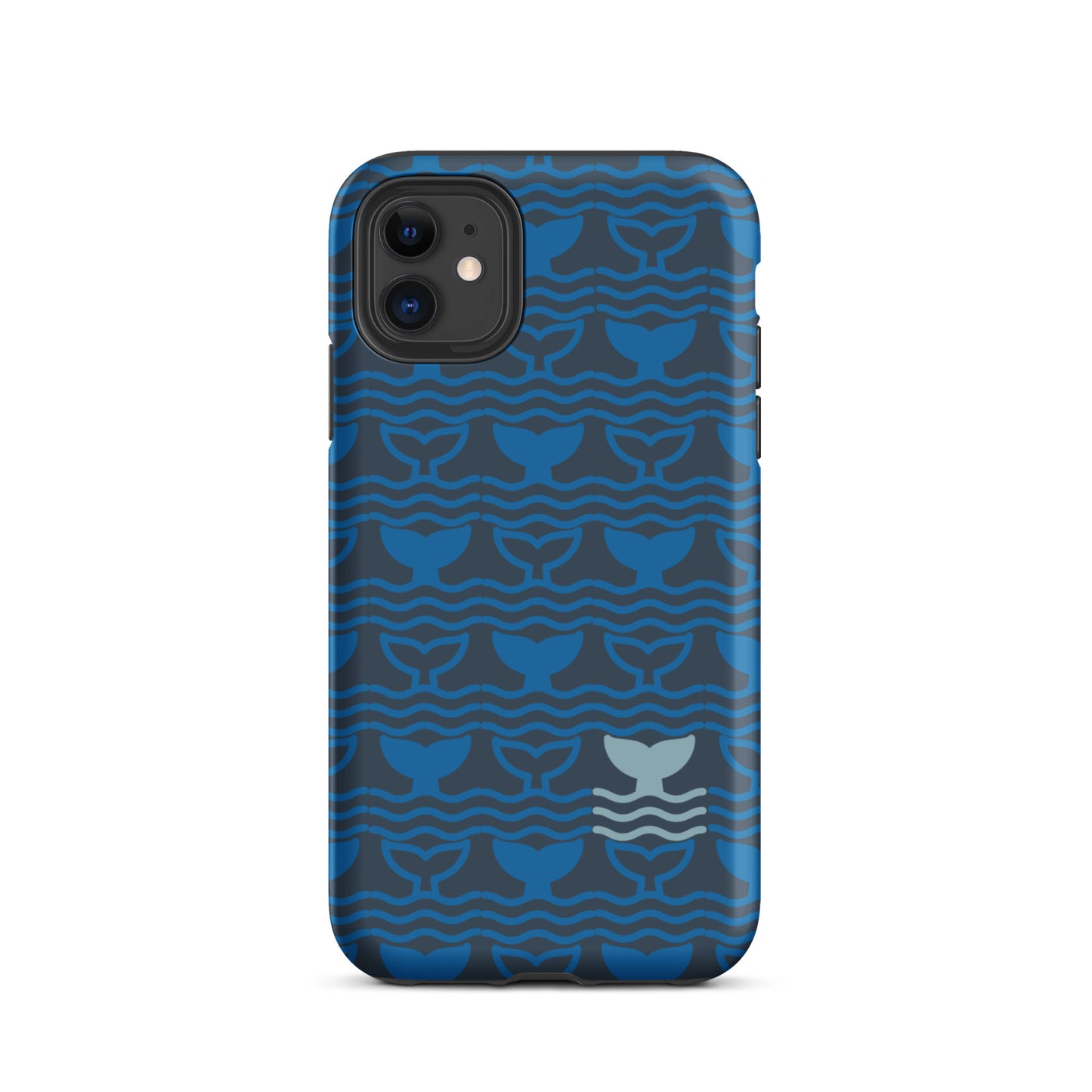 Tough Case for iPhone® Whale Tail Fins Blue