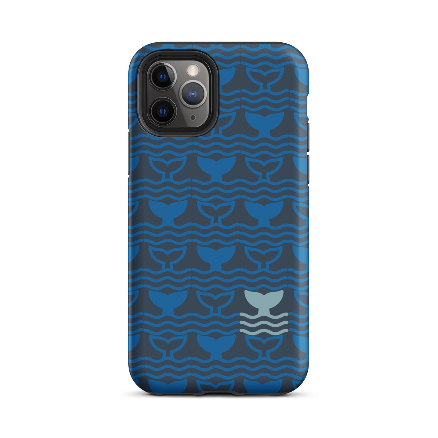 Tough Case for iPhone® Whale Tail Fins Blue