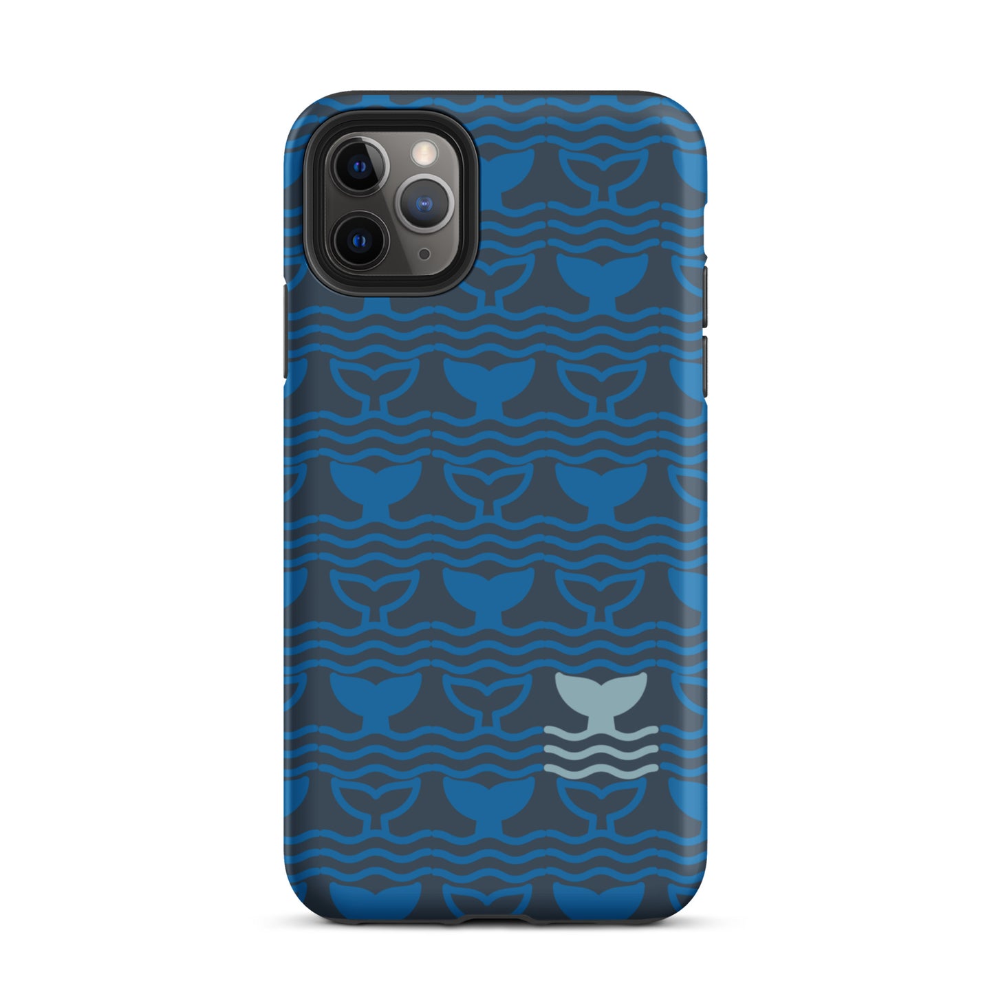 Tough Case for iPhone® Whale Tail Fins Blue