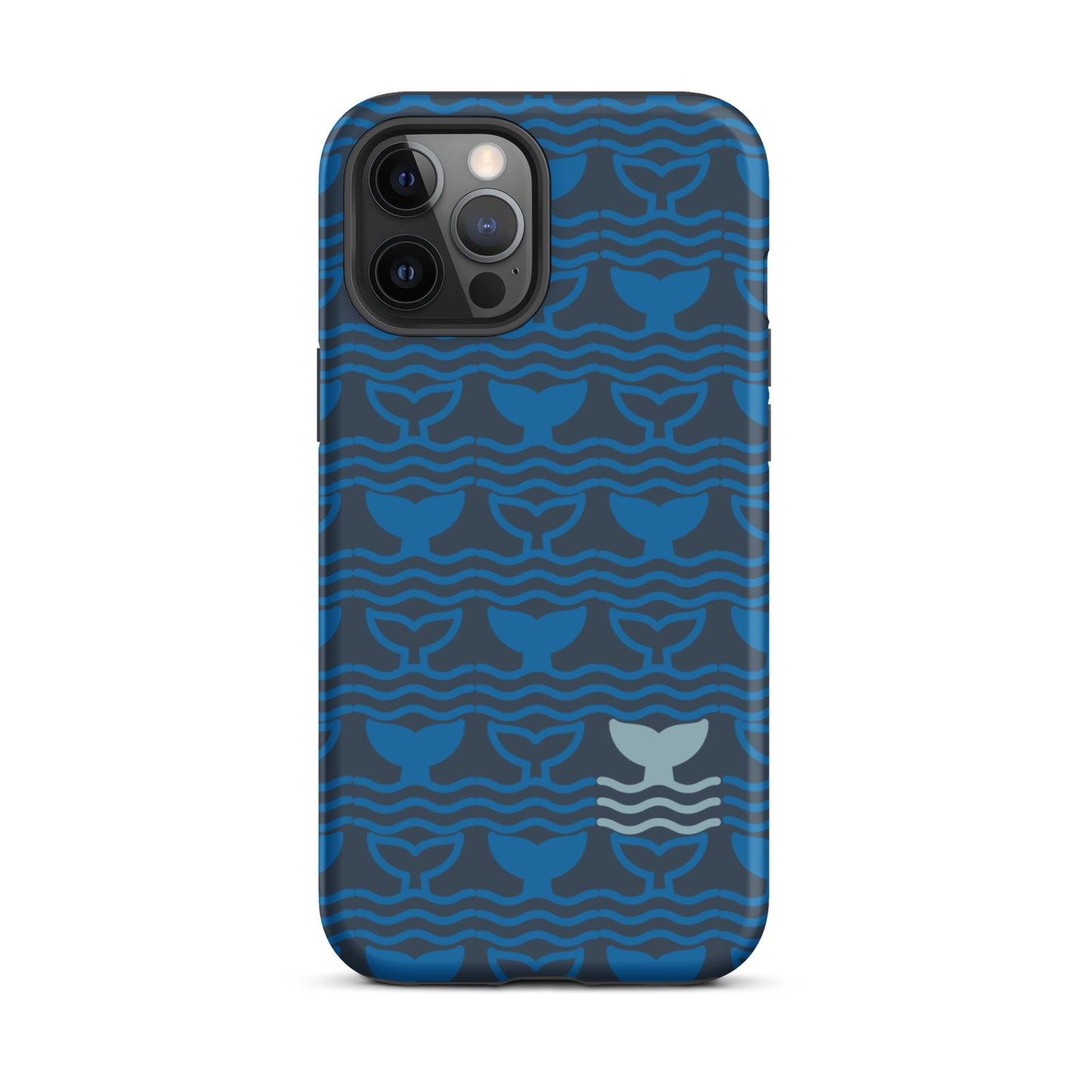 Tough Case for iPhone® Whale Tail Fins Blue