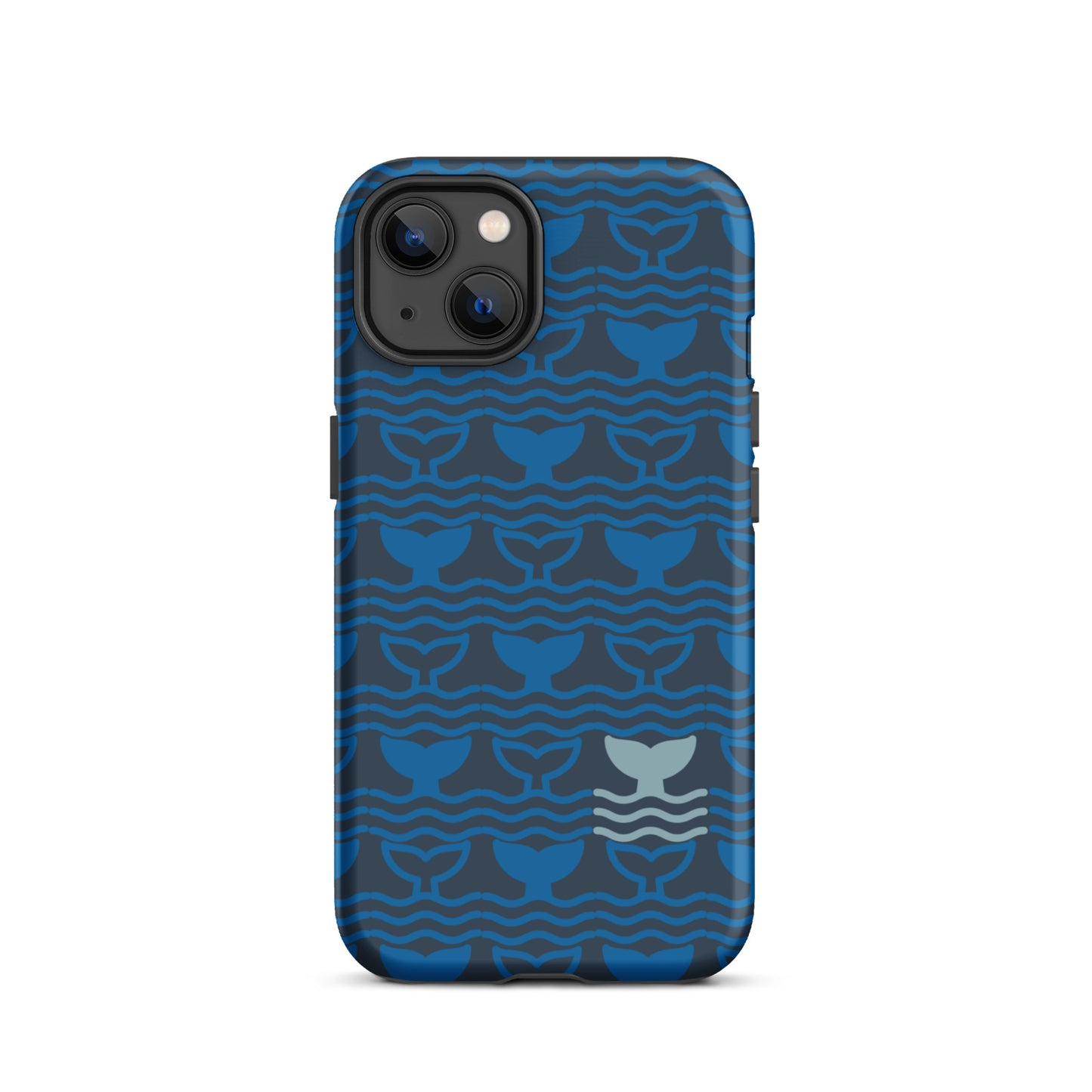 Tough Case for iPhone® Whale Tail Fins Blue