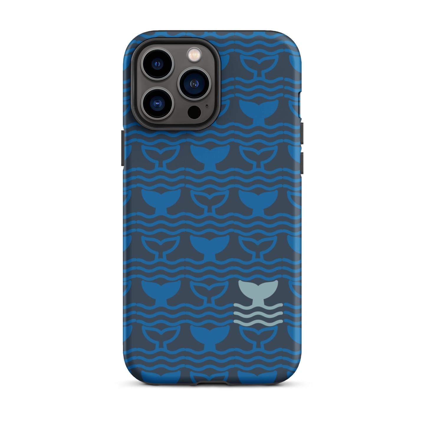 Tough Case for iPhone® Whale Tail Fins Blue