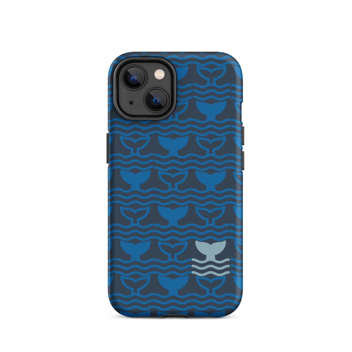 Tough Case for iPhone® Whale Tail Fins Blue