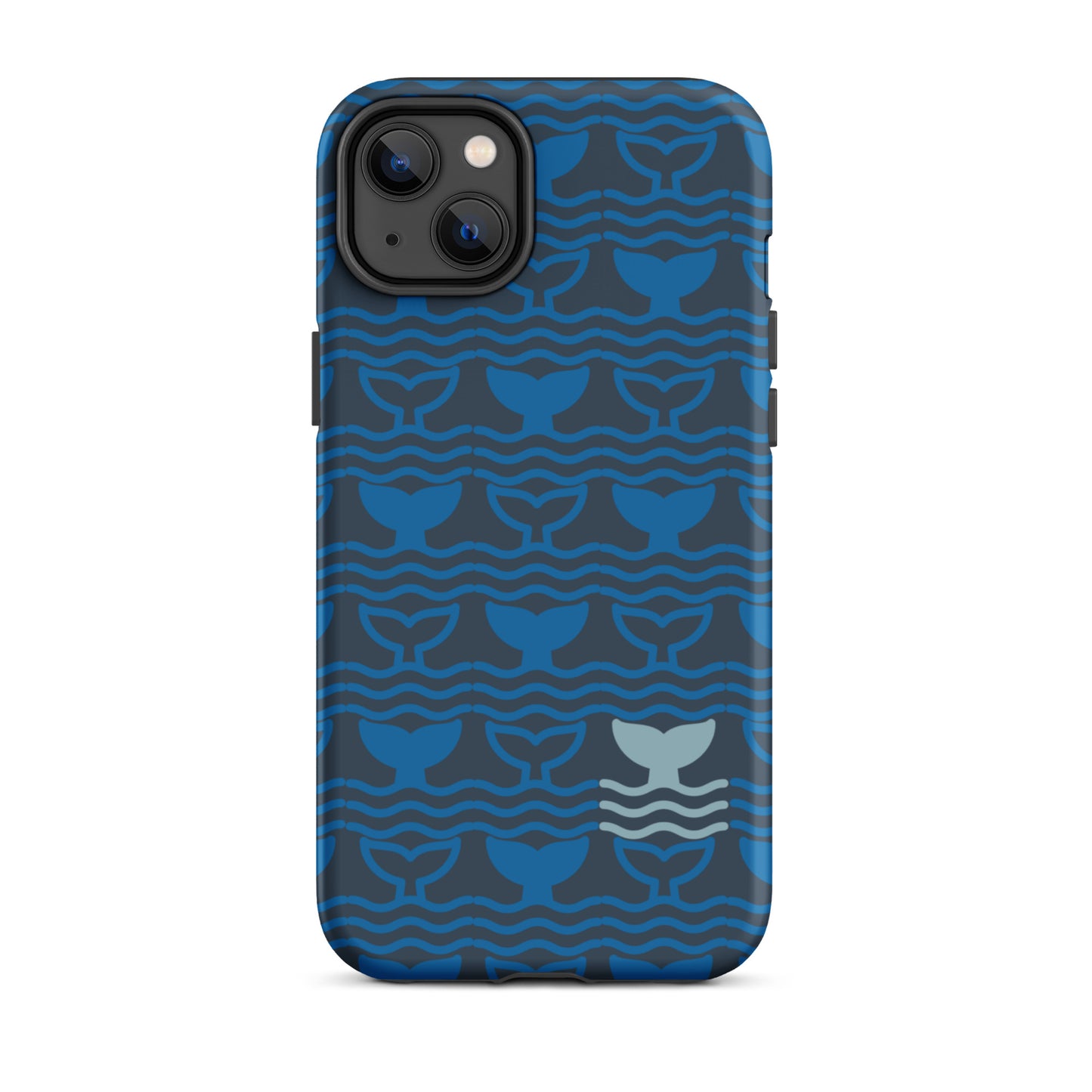 Tough Case for iPhone® Whale Tail Fins Blue