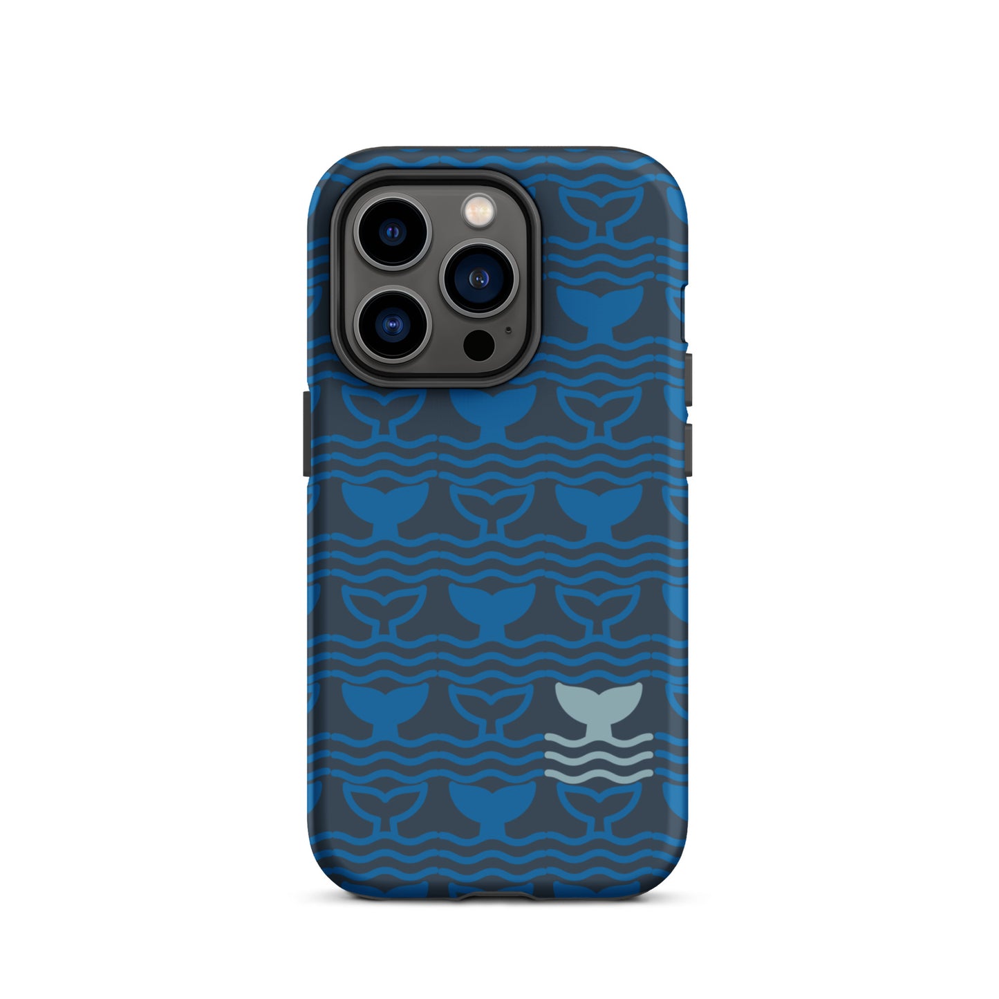 Tough Case for iPhone® Whale Tail Fins Blue