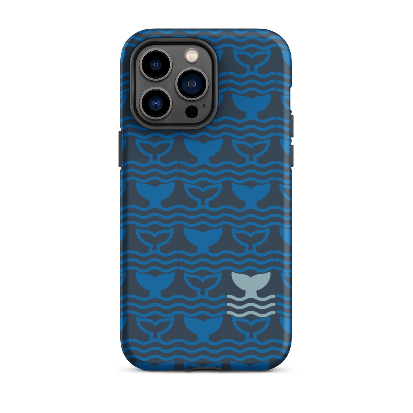 Tough Case for iPhone® Whale Tail Fins Blue