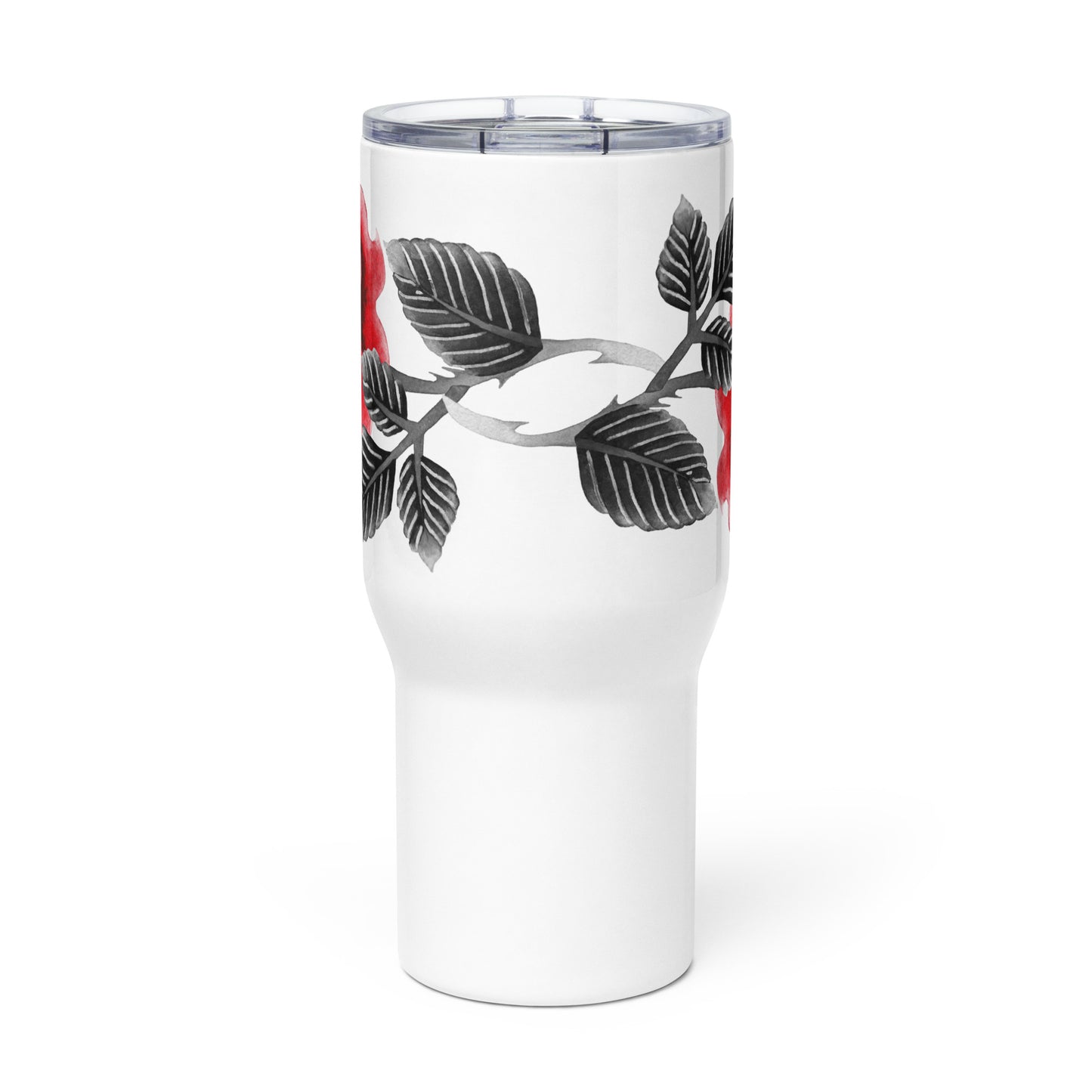 Travel mug with a handle Red Roses