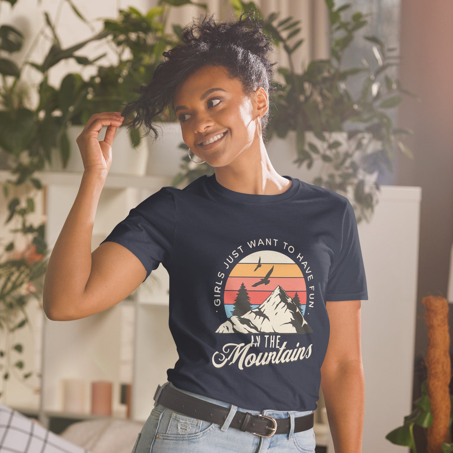 Short-Sleeve Unisex T-Shirt Girls Just Want to Have Fun in the Mountains